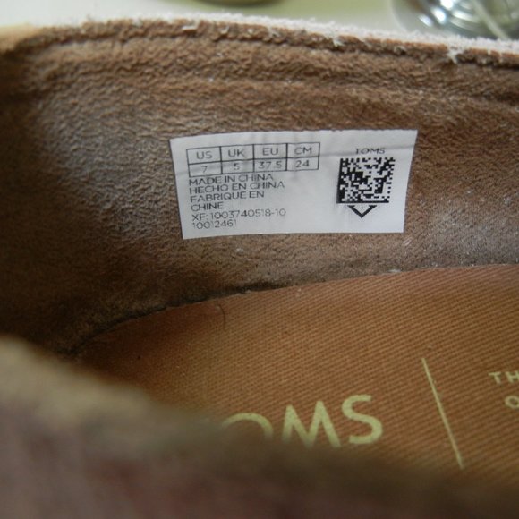 Toms Women's Cream Suede Loafers - Picture 4 of 12